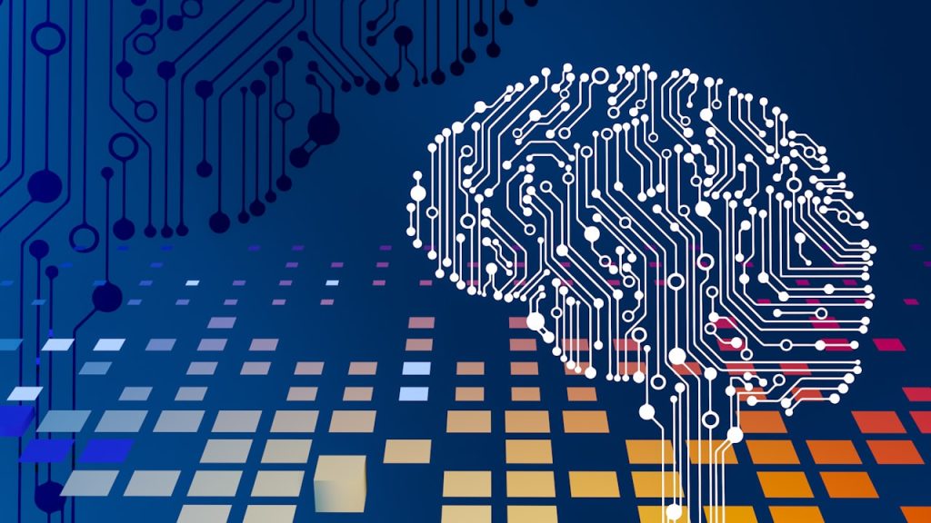 Abstract illustration of AI workflow automation — interconnected nodes and digital data flows
